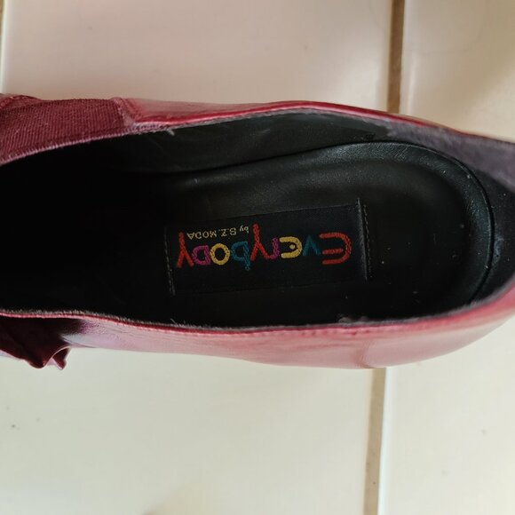 Everybody by BZ Moda Italian ankle shootie burgundy bow Novarra  39 (US size 9) - Picture 9 of 10